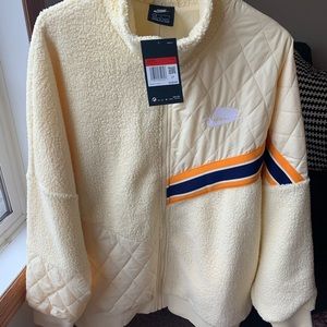 Nike oversized sherpa/windbreaker jacket